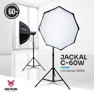 Jackal 2xC-60W COB LED videólámpa szett-7