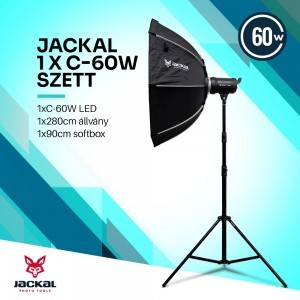  Jackal 1xC-60W COB LED videólámpa szett