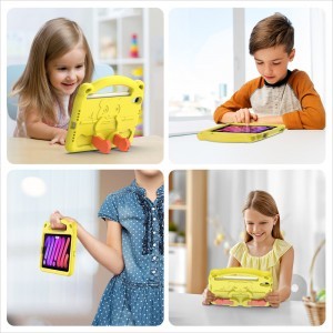 Apple iPad mini 6 2021 Dux Ducis Panda Szilikon tok gyerekeknek sárga