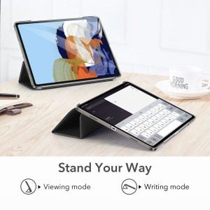 iPad Pro 11 2021 ESR Ascend Trifold tok és kijelzővédő üvegfólia fekete