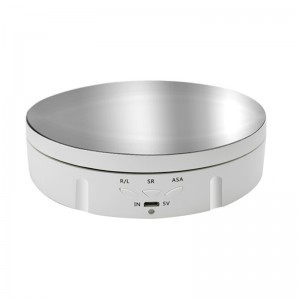 360 fokos termékforgató 14.6cm fehér, felragasztható tükröződő felülettel (EDA001416201D)-1