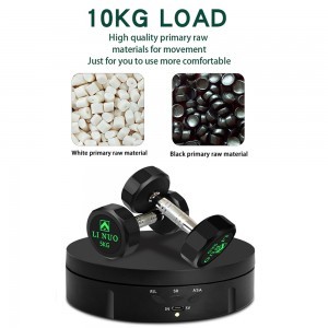 360 fokos termékforgató 14.6cm fehér, felragasztható tükröződő felülettel (EDA001416201D)-5