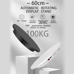 360 fokos termékforgató 60cm, távirányítóval, 100kg teherbírás fekete (DCA1272B)-3