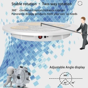 360 fokos termékforgató 60cm, távirányítóval, 100kg teherbírás fehér (DCA1272W)-3