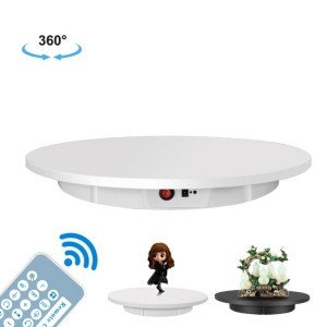 360 fokos termékforgató 60cm, távirányítóval, 100kg teherbírás fehér (DCA1272W)-1