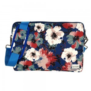 Wonder Sleeve laptop táska 17'' kék virágmintás