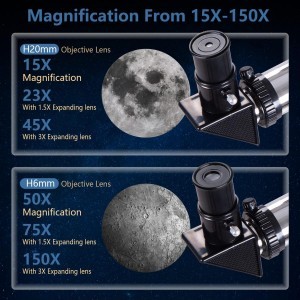 KF Concept csillagászati távcső, teleszkóp 300mm, állvánnyal, telefontartóval, bluetooth távirányítóval (KF33.036)-4
