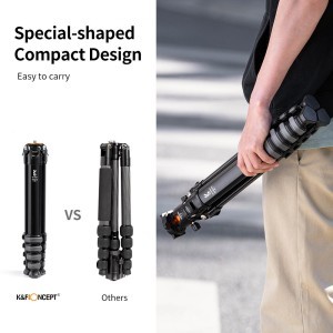 KF Concept Traveller M1 kompakt utazó fényképező állvány, tripod gömbfejjel 177cm (KF09.105V1)-9