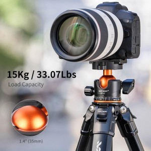 KF Concept Traveller M1 kompakt utazó fényképező állvány, tripod gömbfejjel 177cm (KF09.105V1)-6