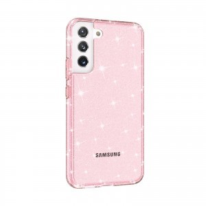 Samsung Galaxy S22 TPU áttetsző shining tok rose gold Alphajack
