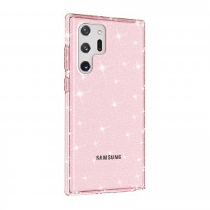 Samsung Galaxy S22 Ultra TPU áttetsző shining tok rose gold Alphajack