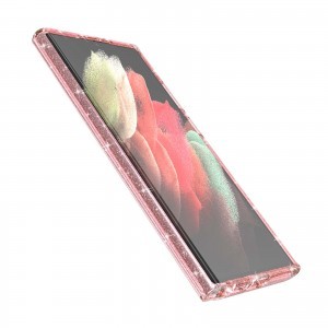 Samsung Galaxy S22 Ultra TPU áttetsző shining tok rose gold Alphajack