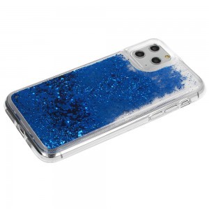 Samsung Galaxy A12 Liquid folyékony flitteres tok kék