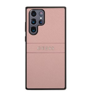 Samsung Galaxy S22 Ultra Guess PU Leather Saffiano tok pink (GUHCS22LPSASBPI)