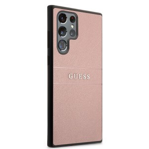 Samsung Galaxy S22 Ultra Guess PU Leather Saffiano tok pink (GUHCS22LPSASBPI)
