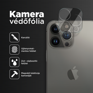 iPhone 11 Pro / 11 Pro Max kamera lencse védő üvegfólia 3D 1db Alphajack