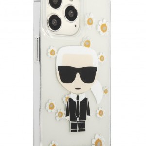 iPhone 13 Pro Karl Lagerfeld Ikonik Flower tok átlátszó (KLHCP13LHFLT)