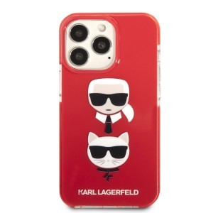 iPhone 13 Pro Max Karl Lagerfeld TPE Karl and Choupette tok piros (KLHCP13XTPE2TR)