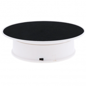 360 fokos termékforgató 20cm, 1.5kg teherbírás fehér, fekete bársony felső bevonat (TBD048631601A)-3