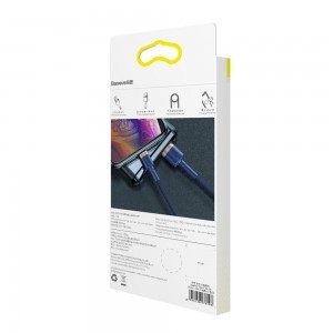 Baseus Cafule Nylon harisnyázott USB/Lightning kábel QC3.0 1.5A 2m Kék (CALKLF-CV3)