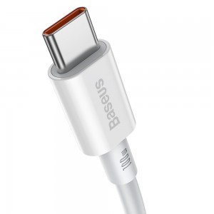 Baseus Superior USB Type-C - USB Type-C kábel Quick Charge / Power Delivery / FCP 100W 5A 20V 1m fehér (CATYS-B02)