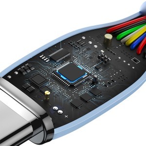 Baseus Jelly USB Type-C - USB Type-C kábel 100W 120cm  kék (CAGD030003)
