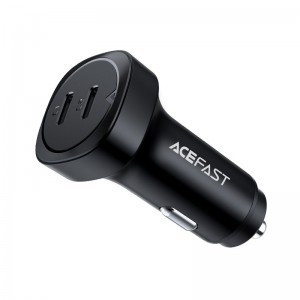 Acefast B2 autós töltő 72W 2x USB Type C PPS Power Delivery Quick Charge 3.0 AFC FCP fekete