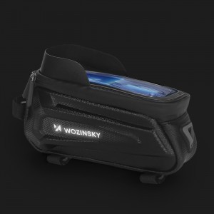 Wozinsky kerékpártáska vázra szerelhető, telefontartóval 1,7 L fekete (WBB28BK)