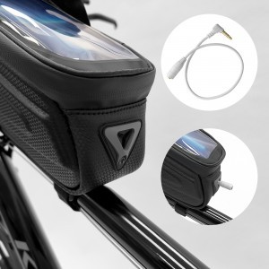Wozinsky kerékpártáska vázra szerelhető, telefontartóval 1,7 L fekete (WBB28BK)