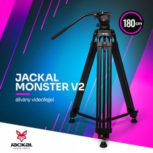 Jackal Monster V2 fluid fejes videó állvány, tripod (180cm)-0