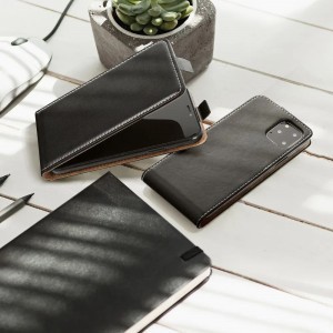 Samsung A53 5G Slim Flexi Fresh függőlegesen nyíló fliptok fekete