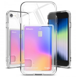 iPhone SE 2022 / SE 2020 / iPhone 8 / iPhone 7 Ringke Fusion Card tok kártyatartóval átlátszó