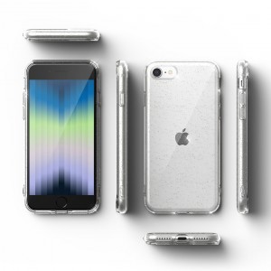 iPhone SE 2022 / SE 2020 / iPhone 8 / iPhone 7 Ringke Air ultravékony TPU gél tok flitteres átlátszó (A615E77)
