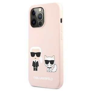 iPhone 13 Pro Max Karl Lagerfeld KLHMP13XSSKCI Karl Choupette MagSafe hardcase tok light pink