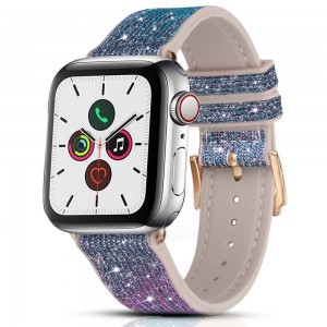 Apple Watch (42/44/45 mm) Kingxbar Chameleon óraszíj kék-lila