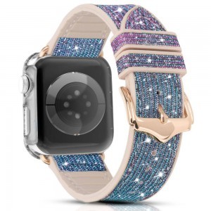 Apple Watch (42/44/45 mm) Kingxbar Chameleon óraszíj kék-lila