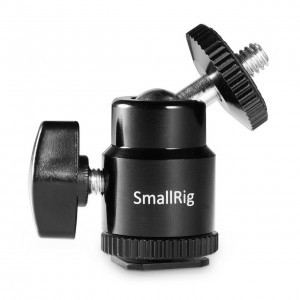 SmallRig mini gömbfej 1/4-es csatlakozással, vakupapucs adapterrel (761)-5