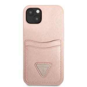 iPhone 13 Mini Guess Saffiano tok dupla kártyatartóval rózsaszín