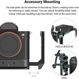 SmallRig L-Bracket, L-konzol Sony A7RIII/A7III/A9 kamerákhoz (2122D)-4
