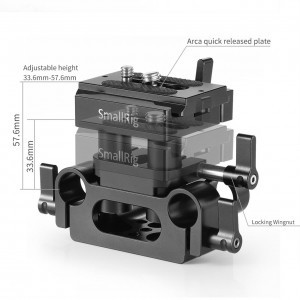 SmallRig Univerzális 15mm-es síntartó Baseplate rendszer (DBC2272B)-1