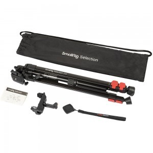 SmallRig LT-01 könnyű alumínium tripod, állvány mobiltelefon tartóval és Bluetooth kioldóval (3253)-2