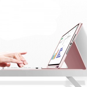 iPad Pro 11 2020 / 2021 Tech-Protect védőtok ceruza hellyel és angol billentyűzettel rózsaszín