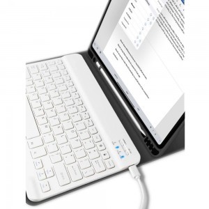iPad Mini 6 2021 Tech-Protect védőtok ceruza hellyel és angol billentyűzettel fekete