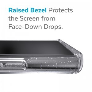 Samsung Galaxy S22 Ultra Speck Presidio Perfect-Clear tok Microban bevonattal áttetsző csillámos