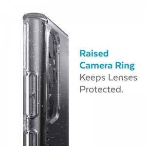 Samsung Galaxy S22 Ultra Speck Presidio Perfect-Clear tok Microban bevonattal áttetsző csillámos