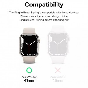 Apple Watch 7 (41 mm) Ringke Bezel Styling káva dísz fekete