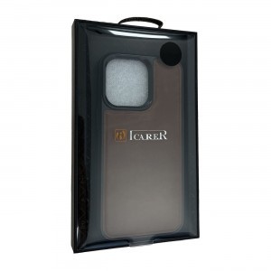 iPhone 13 Pro iCarer Oil Wax valódi bőr tok MagSafe kompatibilis barna (ALI1213-BN)