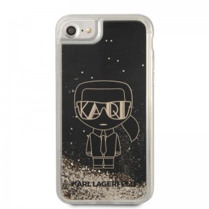 iPhone 7/8/SE 2020/SE 2022 Karl Lagerfeld Liquid Glitter Gatsby tok fekete (KLHCI8LGGKBK)