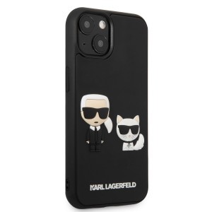 iPhone 13 Pro Karl Lagerfeld 3D Karl and Choupette tok fekete (KLHCP13L3DRKCK)