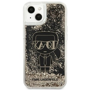iPhone 13 Pro Max Karl Lagerfeld Liquid Glitter Gatsby tok fekete (KLHCP13XLGGKBK)